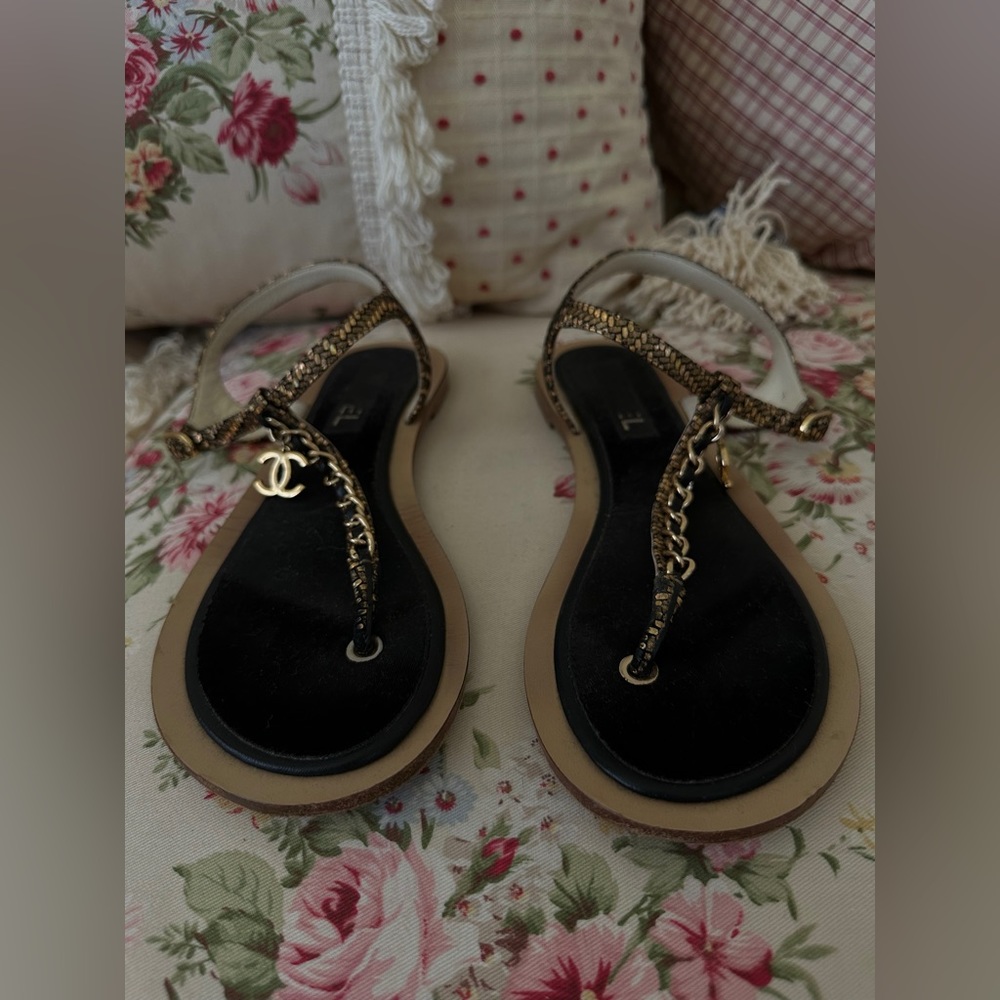 Authentic Chanel Sandals.